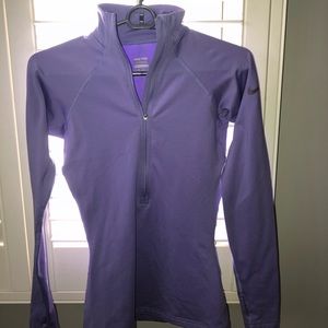 Nike purple long sleeve half zip size extra small